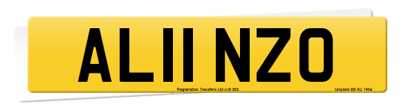 Registration number AL11 NZO